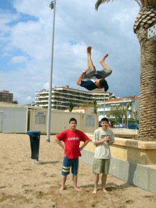 Salto arabe à la plage