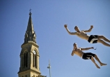 Jerome Gaspard - cascadeur - performance (6)  - chute synchro airbag